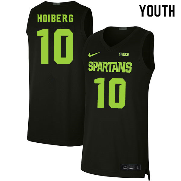 2020 Youth #10 Jack Hoiberg Michigan State Spartans College Basketball Jerseys Sale-Black